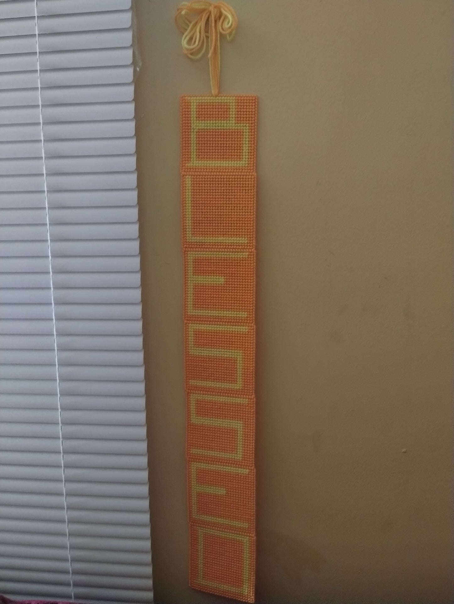 Orange Blessed Wall Banner