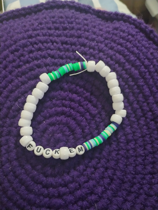 Fuck em Beaded Bracelet