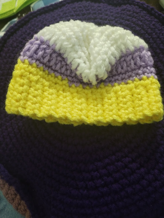 Yellow Tricolor Baby Hat