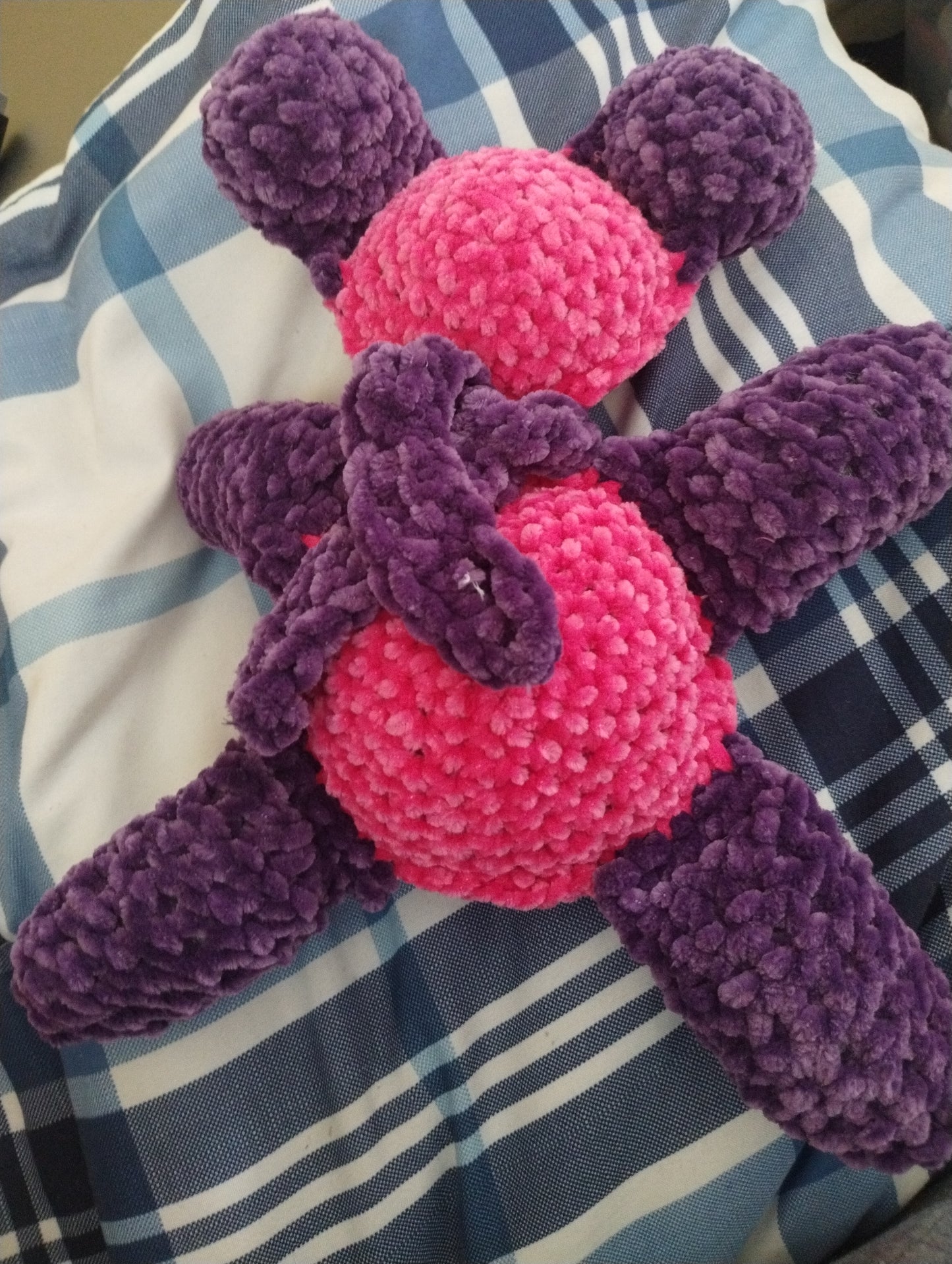 Dark Pink Purple Mini Floppie Bear