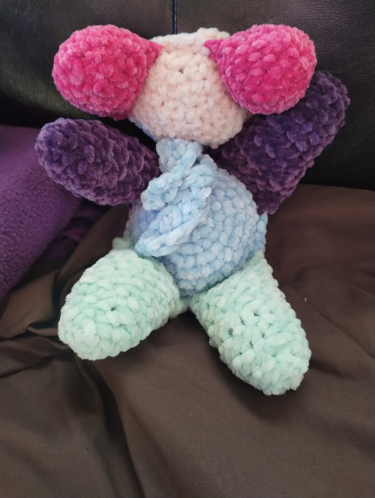 Light Blue Multicolor Floppie Bear