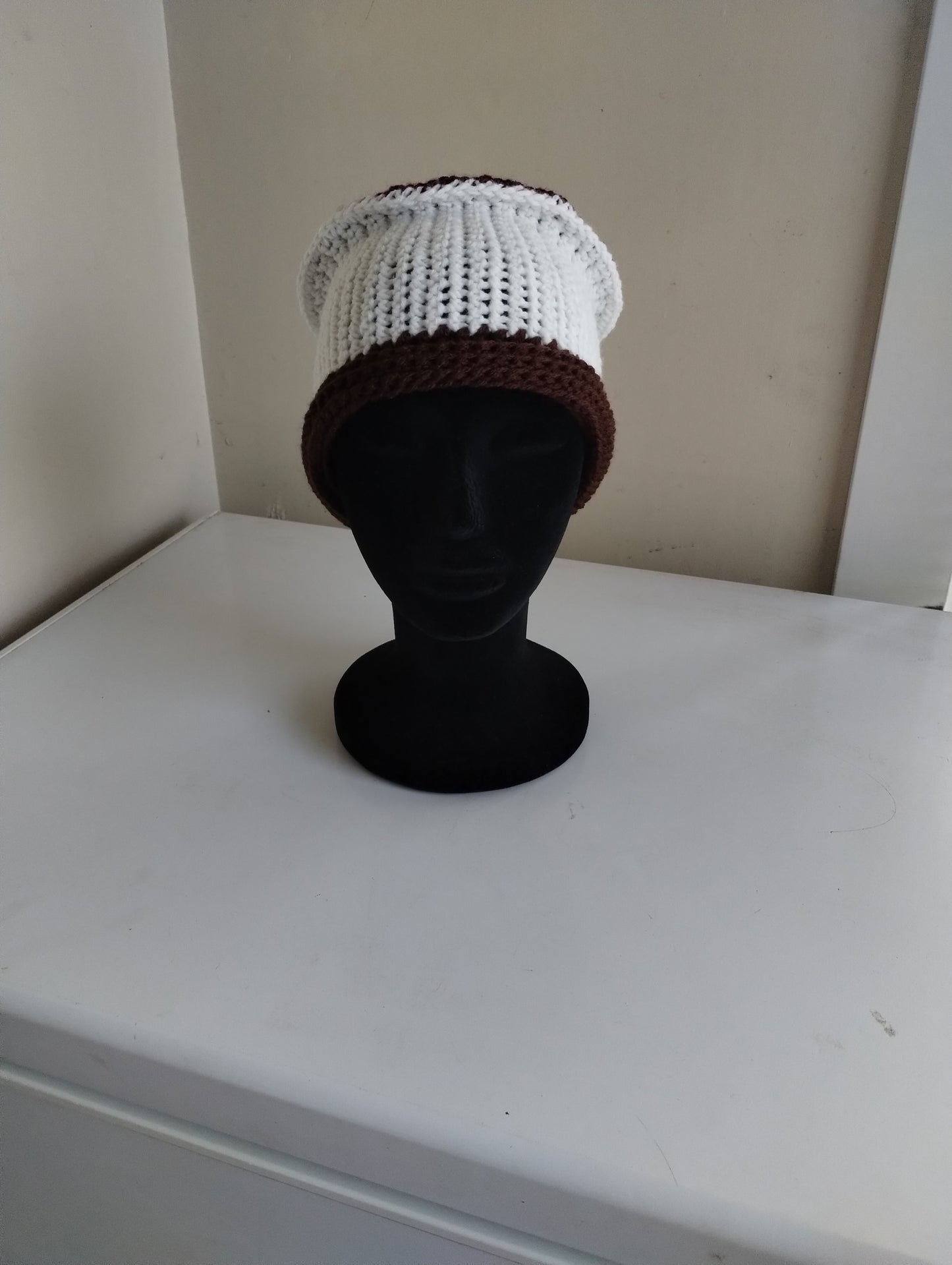 White & Brown Bucket Hat