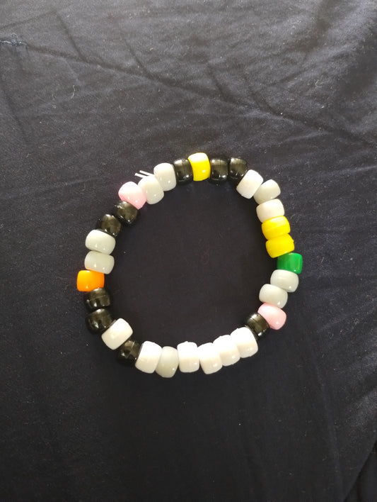 Gray Multicolor Beaded Bracelet